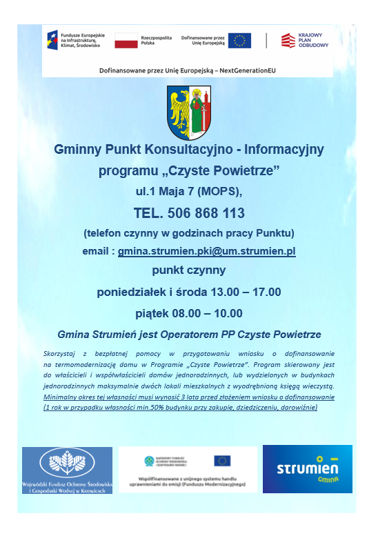Godziny otwarcia punktu